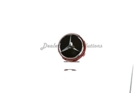 New Genuine Mercedes-Benz Center Cap Wheel Hub Cover Red Black Set (x3) OE
