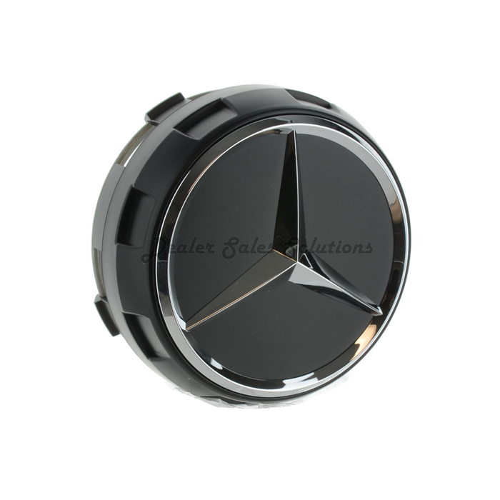Genuine Mercedes-Benz Wheel Center Cap 3 Pack Hub Matte Chrome 75mm (2017-2019)