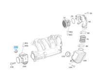 New Genuine Mercedes-Benz Mass Air Flow Sensor Bracket (2000-2006) OE 0015460043