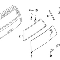 Pack of 10 New Genuine Nissan Tailgate Hatch Support Pin Liftgate OE 015210001U