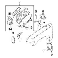 New Genuine Nissan Clip Trim 0155302041 / 01553-02041 OEM
