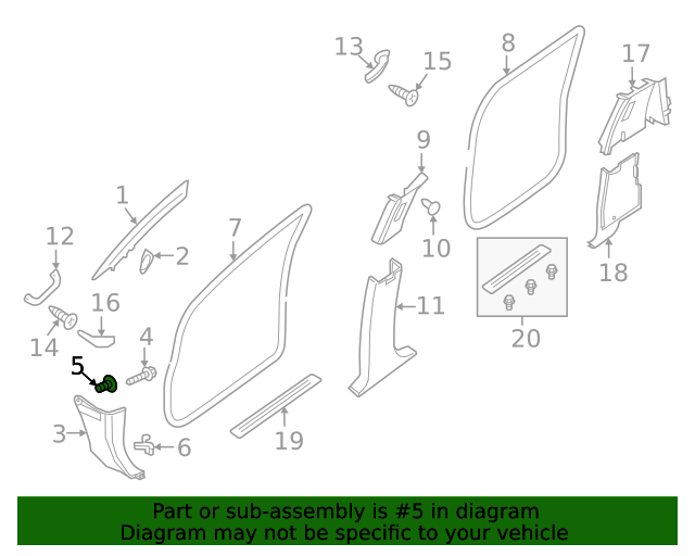 New Genuine Nissan / Infiniti Clip-Dash 0155305321 OEM