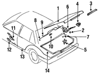 New Genuine Nissan Bumper Trunk Lid 0165801351 / 01658-01351 OEM