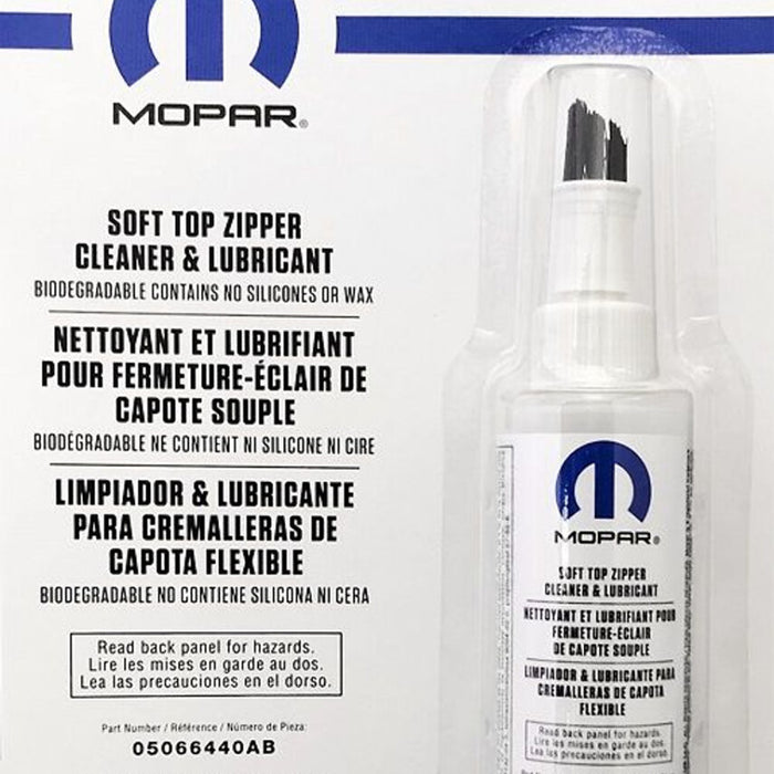 New Genuine Jeep Wrangler Zipper Lubricant Soft Top Cleaner 2oz. OE 05066440AC