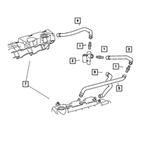 Genuine Chrysler Crossfire Crankcase Vent Hose Left (2004-2008) OE 05097790AA