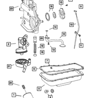 New Genuine Mopar Engine Oil Pan Gskt Pkg 2001-2011 OE 05241062AC