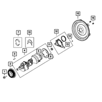New Genuine Mopar Hex Head Screw 2002-2023 OE 06504398
