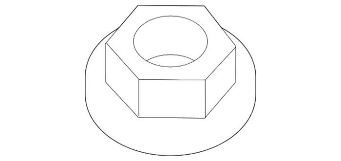 New Genuine BMW Hex Nut With Plate (1997-2023) OE 07129904553