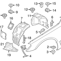 New Genuine BMW C Clip For Plastic Nut (2011-2023) OE 07147311312
