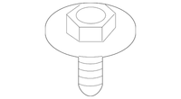 New Genuine BMW Hexagon Screw For Plastic (1996-2023) OE 07149110670