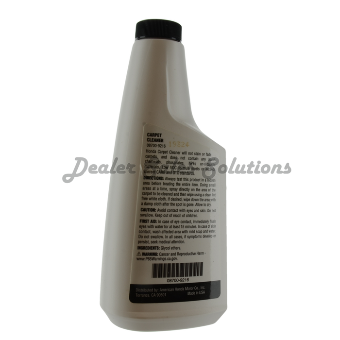New Genuine Honda Carpet Cleaner Spray 16 oz. OE 087009216
