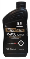 Genuine Honda OE Synthetic Blend SAE 5W-30 Motor Oil 08798-9134
