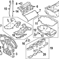 Genuine Infiniti Q50 Q60 Engine Oil Pan Gasket Seal (2016-2019) OE 111215CA1A