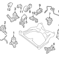 New Genuine Nissan Insulator-Engine Mounting,Lh 112201AA0A / 11220-1AA0A OEM