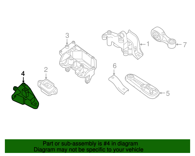 New Genuine Nissan Bracket-Engine Mounting Lh OE 112533RU1A