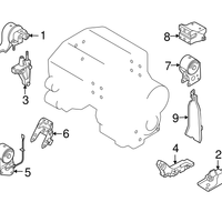 New Genuine Nissan Front Engine Mount Insulator (2002-2009) OE 112708J10A