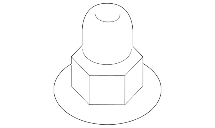 New Genuine BMW Cap Nut (2006-2018) OE 11617549043
