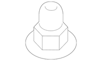 New Genuine BMW Cap Nut (2006-2018) OE 11617549043