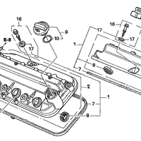 Genuine Acura RL Engine Valve Cover Assembly Rear Cylinder Head (2005-2008) OE