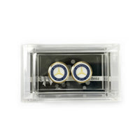 Genuine Mercedes-Benz Classic Round Cufflinks Gold Blue Silver OE 1520693
