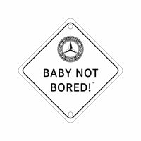 New Genuine Mercedes-Benz Baby Not Bored Window Sign OE 154365200