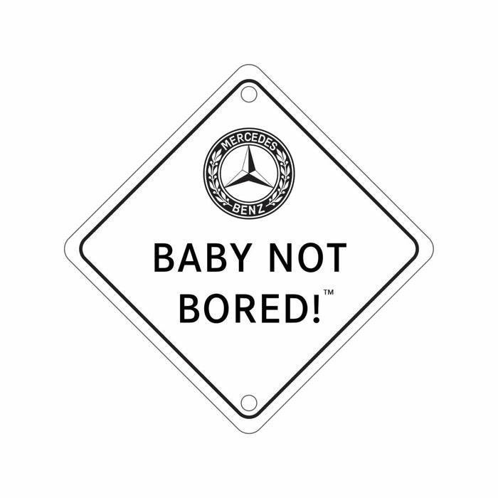 New Genuine Mercedes-Benz Baby Not Bored Window Sign OE 154365200