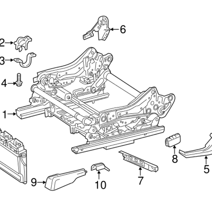 New Genuine Mercedes-Benz Seat Rail Cover Rear Right OE 16691902008Q96