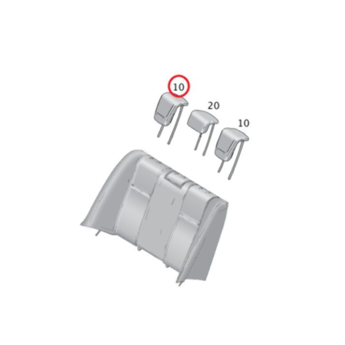 Genuine Mercedes-Benz Rear Seat Headrest Third Row (2012-2015) OE 16697005508P26