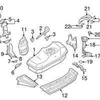 New Genuine Nissan Fuel Pump Bracket Support (1998-2004) OE 170137B400