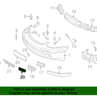 New Genuine Mercedes-Benz Left Driver Outer Bumper Grille Cover 1708850123 OEM