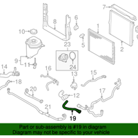 New Genuine BMW Coolant Hose (2010-2014) OE 17127589729