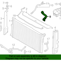 New Genuine BMW Coolant Hose (2013-2015) OE 17127639559