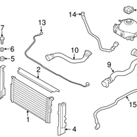 New Genuine BMW Coolant Hose (2014-2018) OE 17127811133