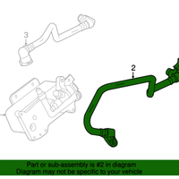 New Genuine BMW Transmission Oil Cooler Line (2012-2016) OE 17227619744