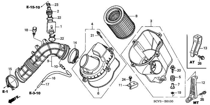 New Genuine Honda Accord Air Flow Clamp (82) OE 17314raaa00