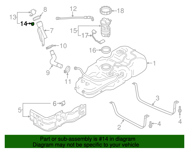 New Genuine Nissan Pin-Fuel Cap Mounting 174291BB0A / 17429-1BB0A OEM