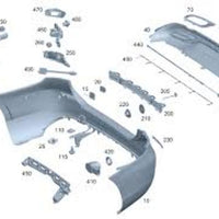 Genuine Mercedes-Benz Rear Bumper Carrier Lower (2019-2022) OE 177885060364