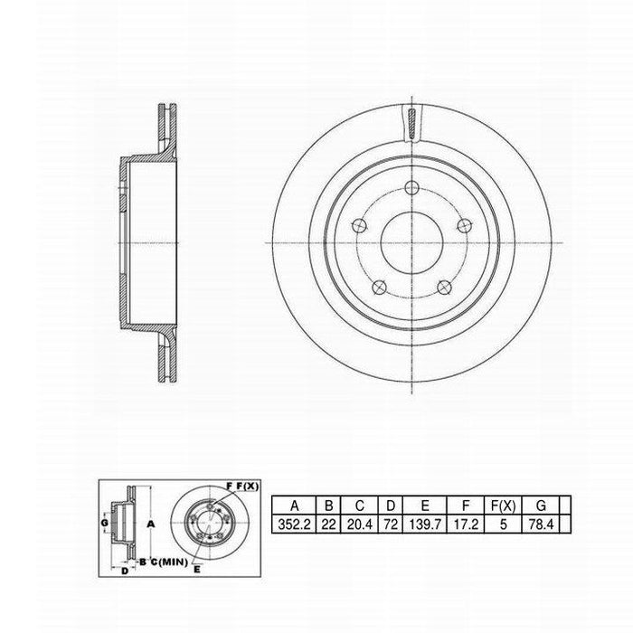 New Genuine Mopar Rotor Brake OE 2AMV9968AC