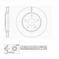 New Front Brake Disc Rotor Caravan Journey Ram Routan bproauto (2008-2016)