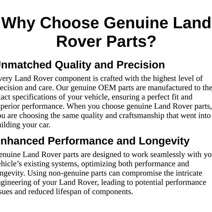 Genuine Land Rover OE Hose - Air Clean LR016212