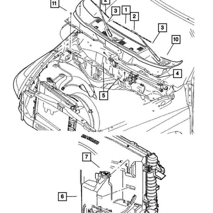 New Genuine Mopar Blade Wiper 2005-2005 OE 1AMWC024AA