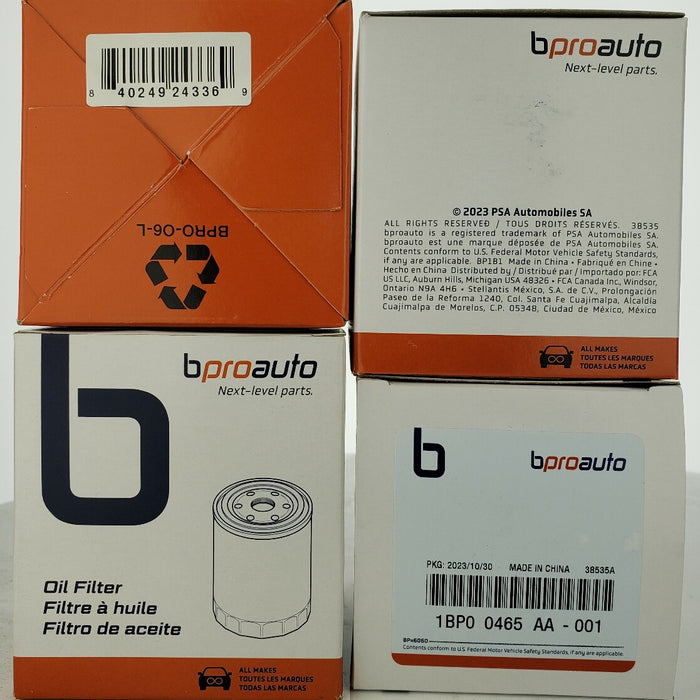New Engine Oil Filter Assembly bproauto Set (x4) (1981-2025) 1BP00465AA