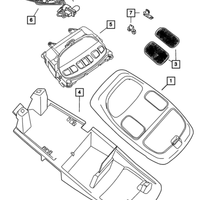 New Genuine Ram 1500 Console Overhead Map Light (2004-2006) OE 1DK78TL2AA