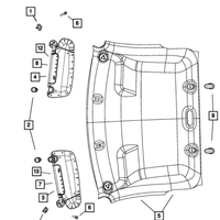 New Genuine Mopar Coat Hook Clip (2009-2025) OE 1HQ78BD1AA