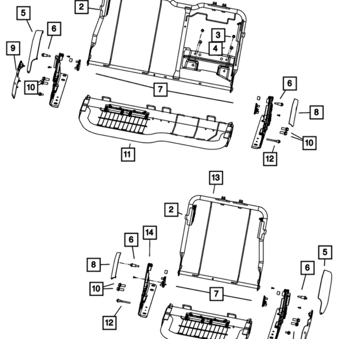 New Genuine Ram Rear Seat Track Cover Trim Right (2018-2024) OE 1NN46TX7AA