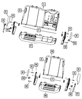 New Genuine Ram Rear Seat Track Cover Trim Right (2018-2024) OE 1NN46TX7AA