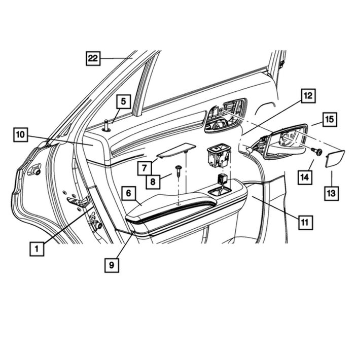 New Genuine Mopar Plug Armrest OE 1SE59DX9AA