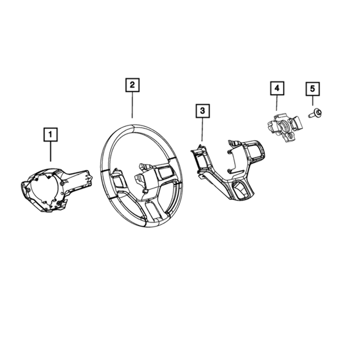 New Genuine Mopar Cover Steering Wheel Back 2013-2022 OE 1YH75DX9AC