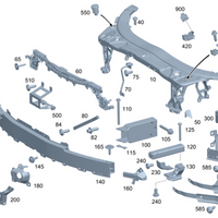 New Genuine Mercedes-Benz Front Bumper Filler Panel (2015-2023) OE 2056204101