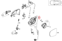 Genuine Mercedes-Benz Side View Door Mirror Assembly Left OE 2058109702
